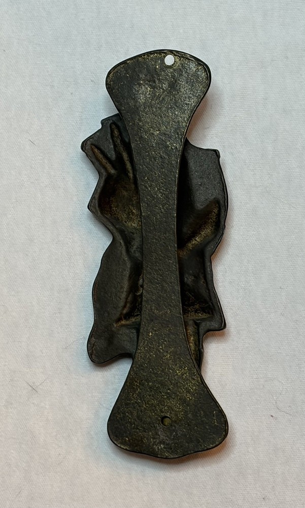 Vintage Style Solid Brass Door Knocker ''Scottish Bagpiper'' Pre-Owned
