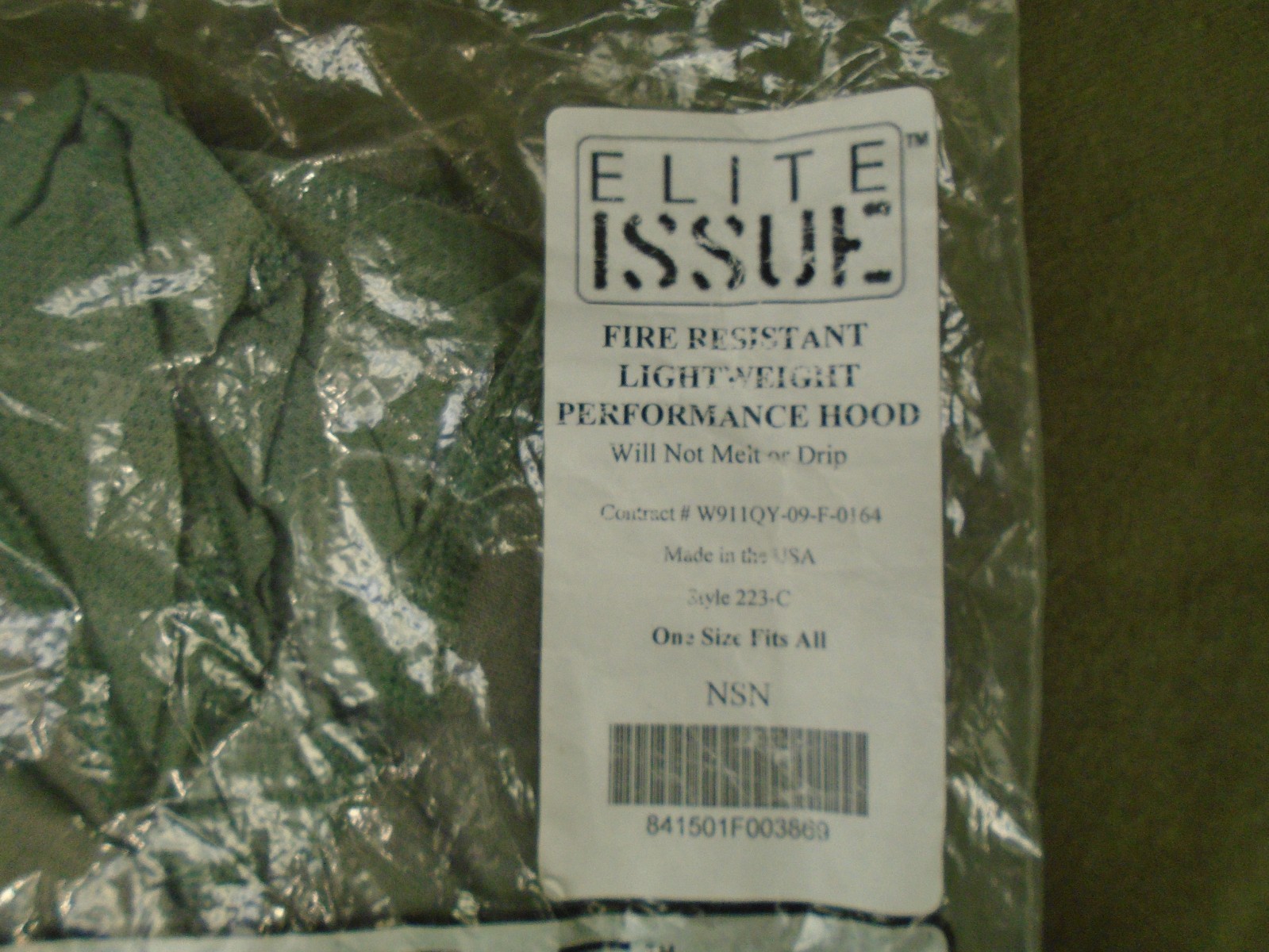 US Military Army Elite Issue Lightweight FR Hood Mask Balaclava New 247-K