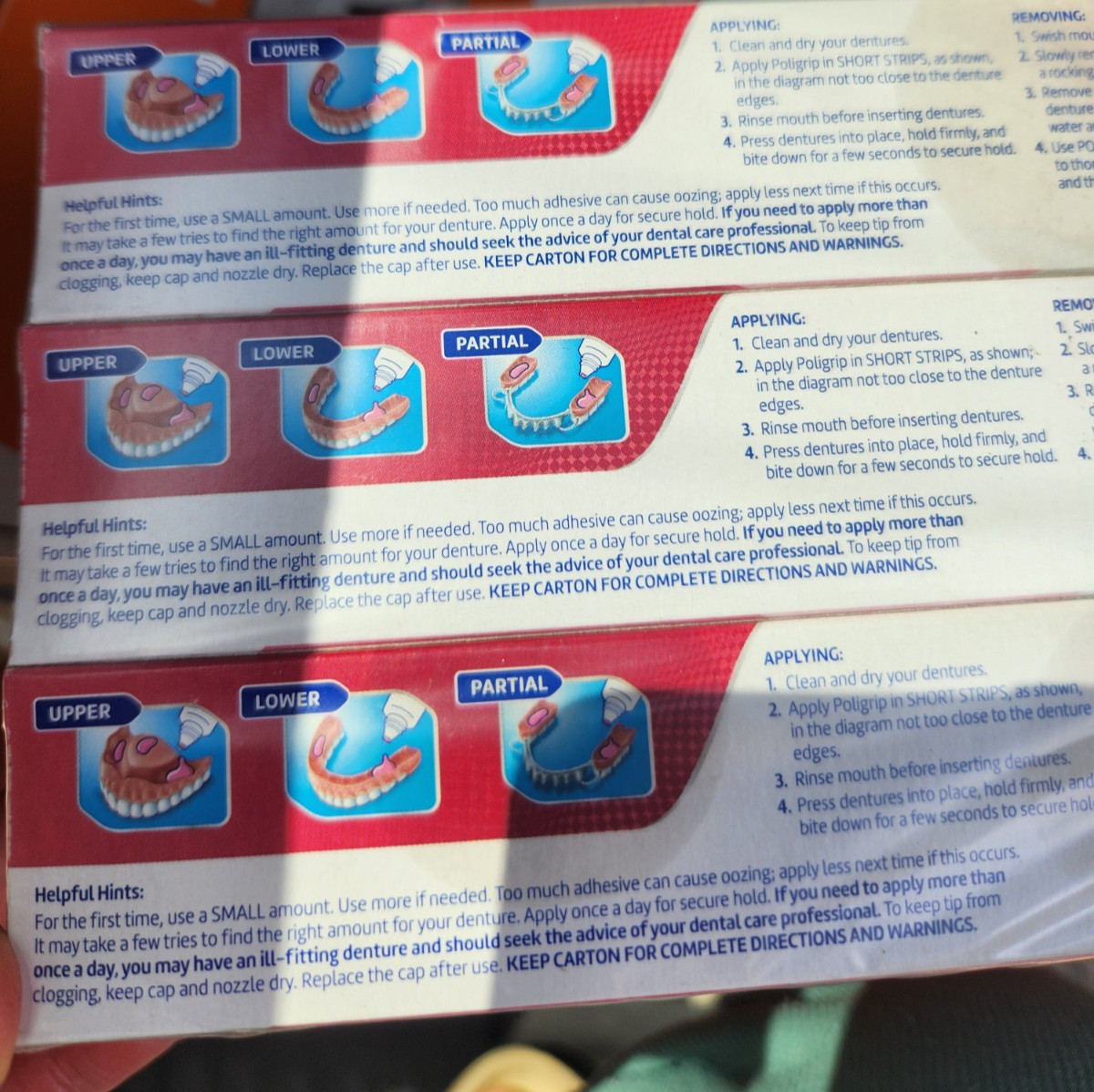 6 pack - Super Poligrip Denture Adhesive Cream - 2.4 OZ