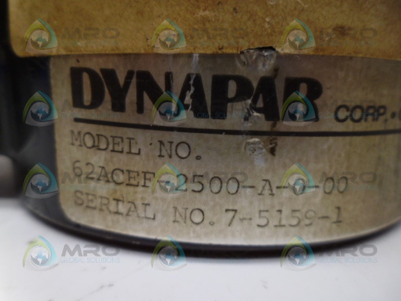 DYNAPAR 62ACEF-2500-A-0-00 ENCODER UNMP