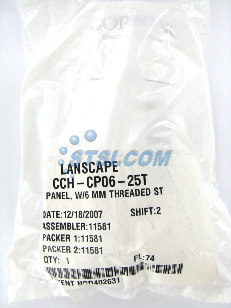 Corning CCH-CP06-25T Patch Panel, 6 ST Simplex OM1 Multimode 62.5 Adapters ~STSI