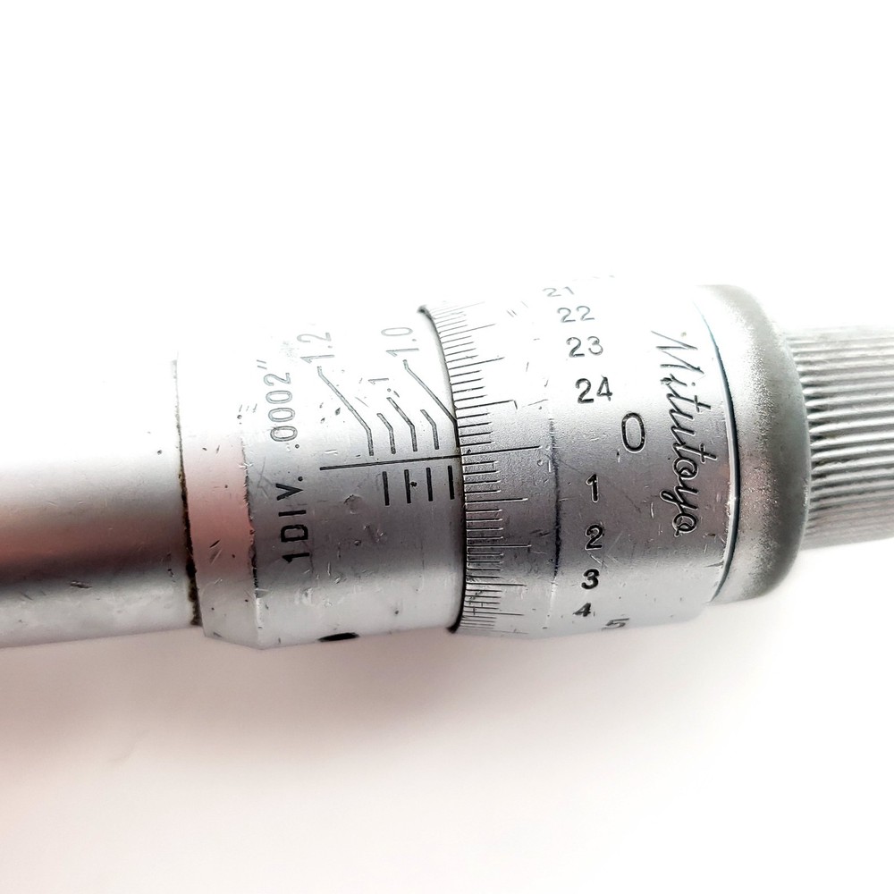 Mitutoyo 3-Point Bore Inside Micrometer 1–1.2" .0002"