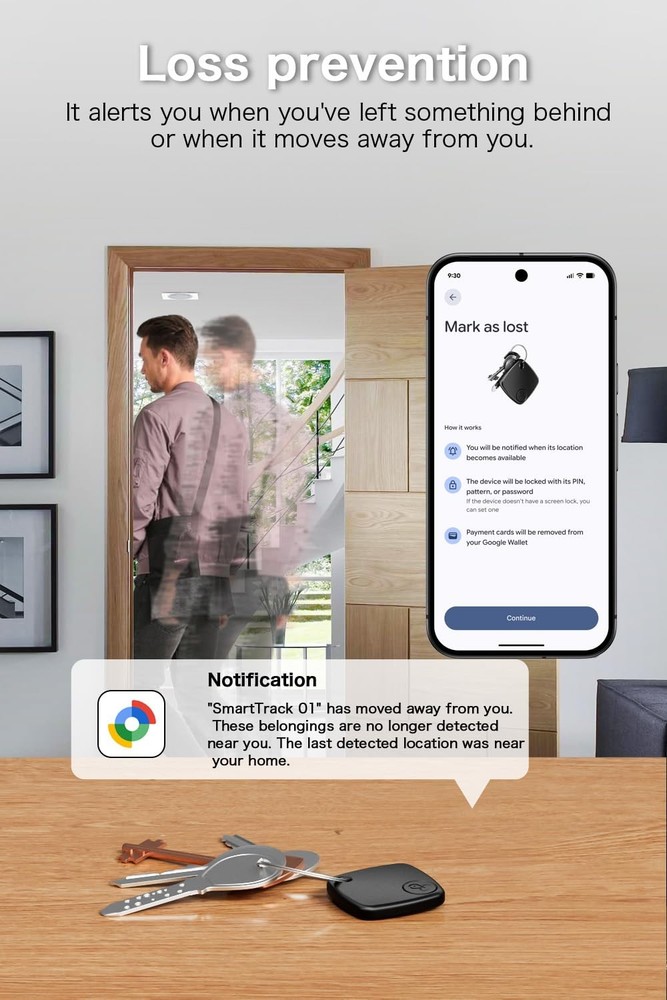 4 Pack Android Tracker Tag- Tracker Tags for Android Phones, Supports Google ...