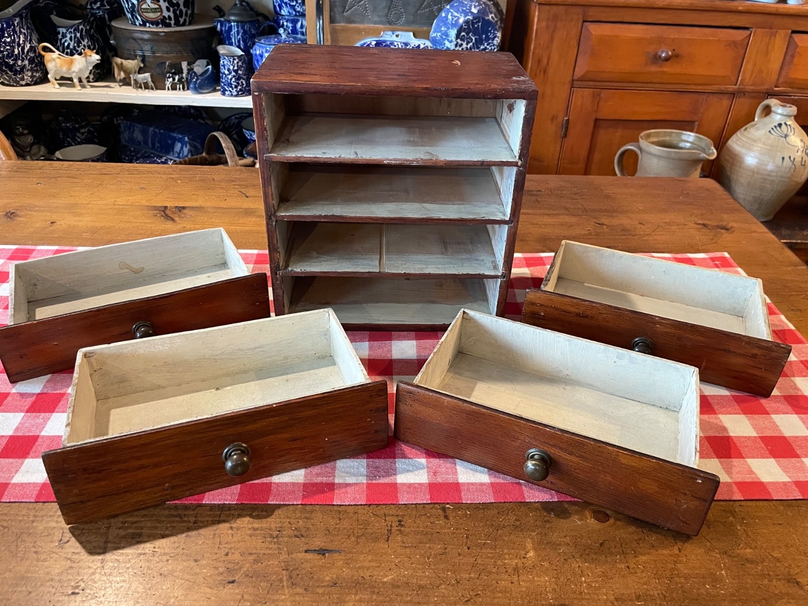 Small Antique Cabinet w/Brass Knobs