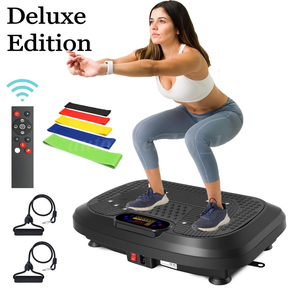 Vibration Plate Exercise Machine Whole Body Workout Fitnes 550lbs Bluetooth