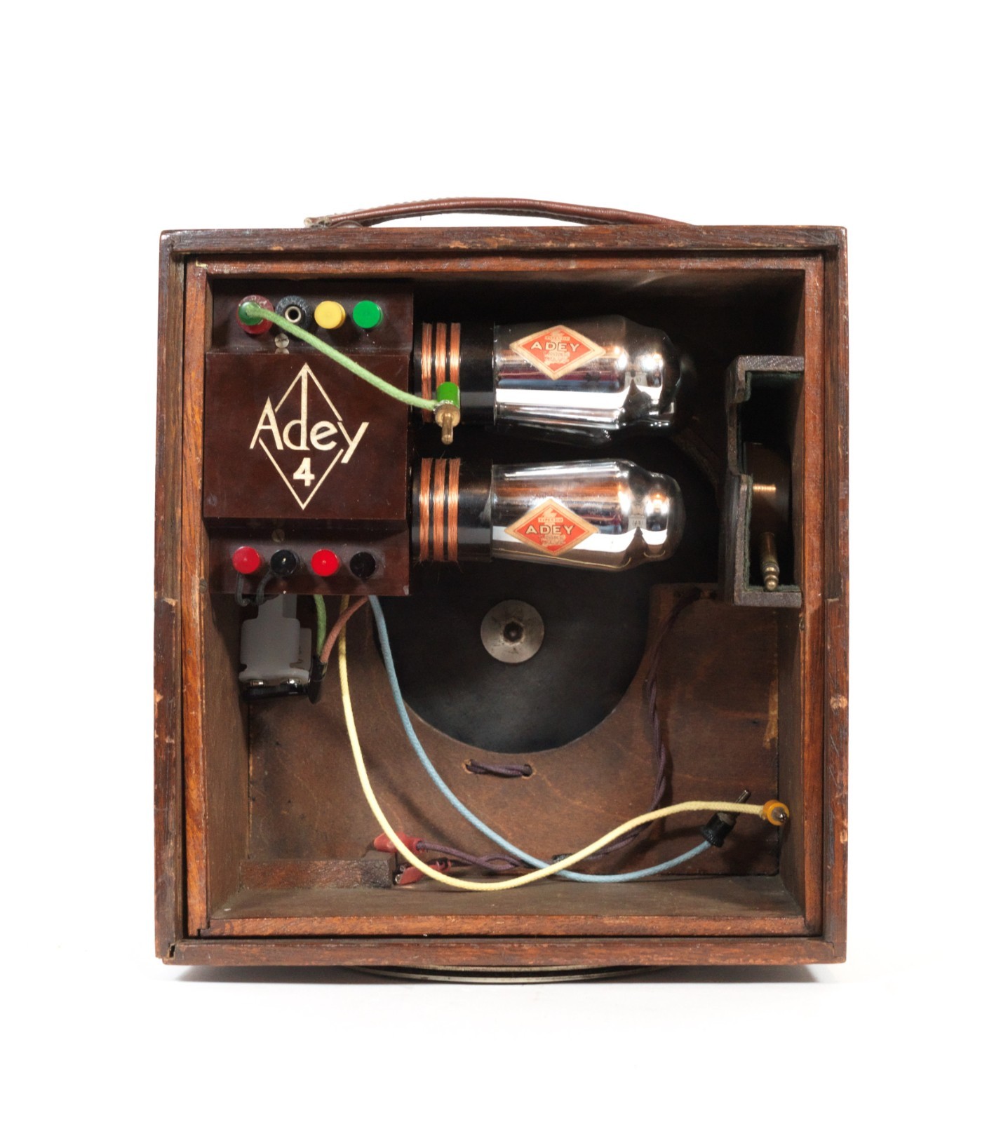 Tiny, Ingenious 1932 Adey All-In-One Portable Radio w/Multi-Function Control Key