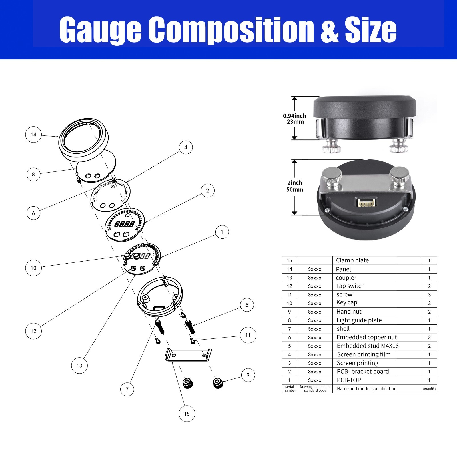 Universal Air/Fuel Ratio Gauge Kits 52MM AFR O2 Oxygen Sensor Controller Gauge