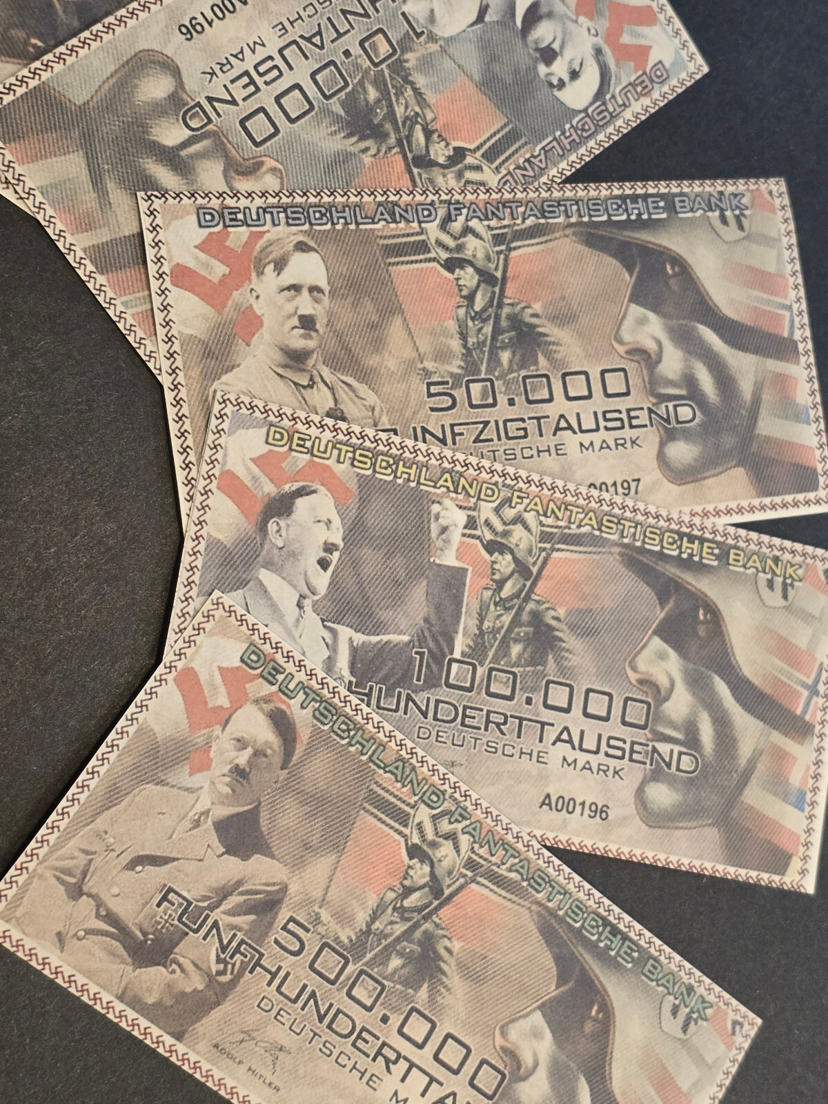 THIRD REICH NOVELTY CURRENCY Lot Adolf Hitler Banknotes Reichsbanknotes