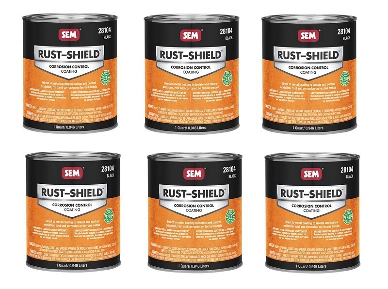 SEM 28104 Rust Shield Black Quart Corrosion Control Coating (6 Pack)