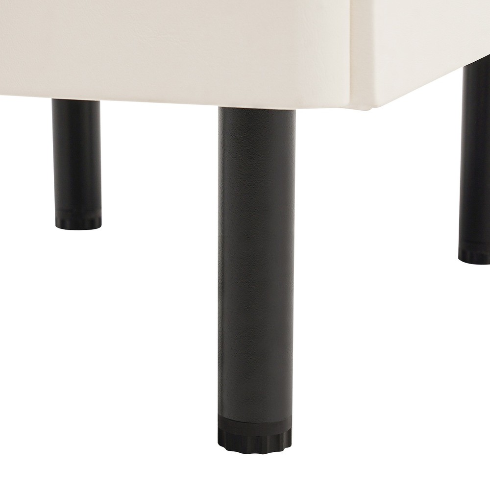 3 Drawers Smart Bedside Table Nightstand With LED Light+Wireless Charging+USB