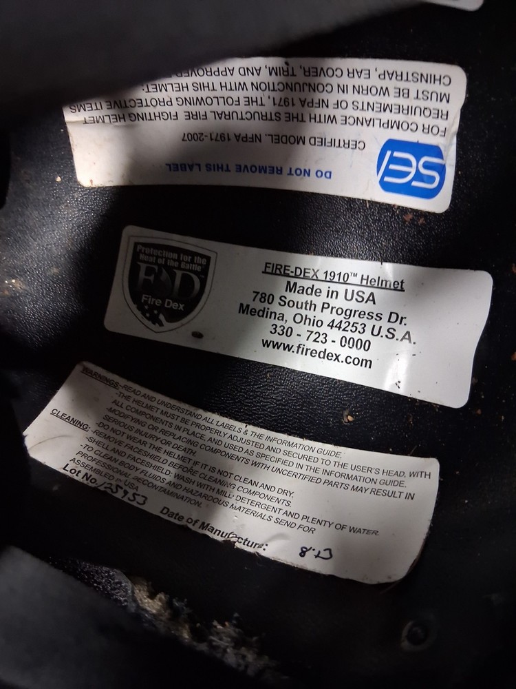 Fire-Dex 1910 Fireman Helmet VGC w/brass eagle