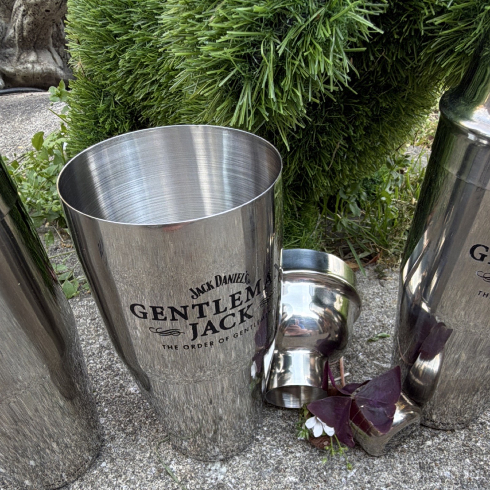 Jack Daniel's Gentleman Jack Stainless Steel 4-Piece Cocktail Shaker Set Silver