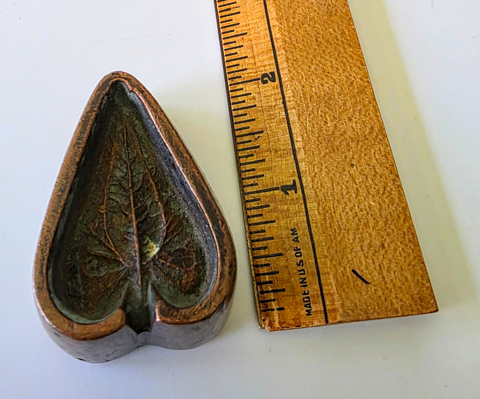 Antique 19th Century Bronze Millinery Leaf Press Mold