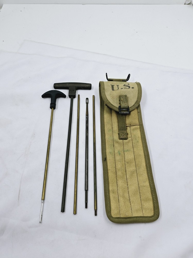 US WW2 M1 Carbine Cleaning Rod & Case P.M&S  CO. 1944