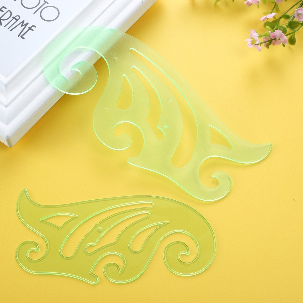 6 Pieces Plastic French Curve Ruler Multi-Function Comic Template