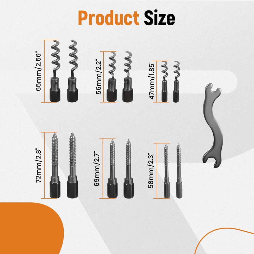 23pcs Packing Extractor Set, Flexible Shaft Corkscrew Pulling Hook Set