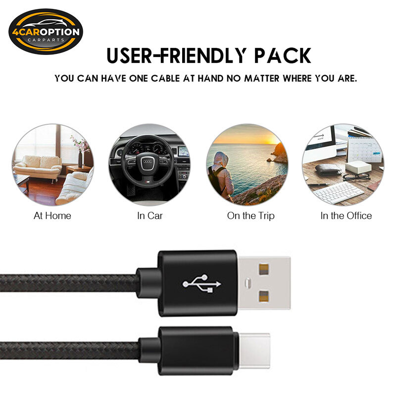 USB C Type-C Fast Charging Date Sync Charger Cable Cord 3/6/10 FT Long