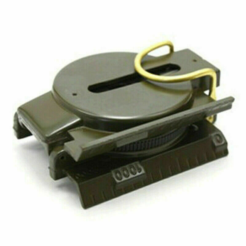 Lensatic Compass Military Camping Survival Marching Plastic Pocket Army Style