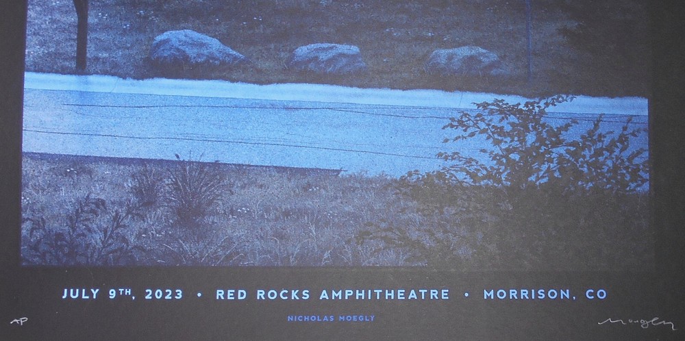 The Avett Brothers Red Rocks Poster 2023 Nicholas Moegly Signed Print AP N3 7/9