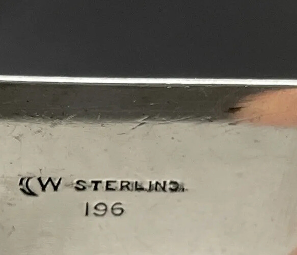 Sterling Silver Napkin Ring Engraved Name “Frank” Rectangular Form Watrous