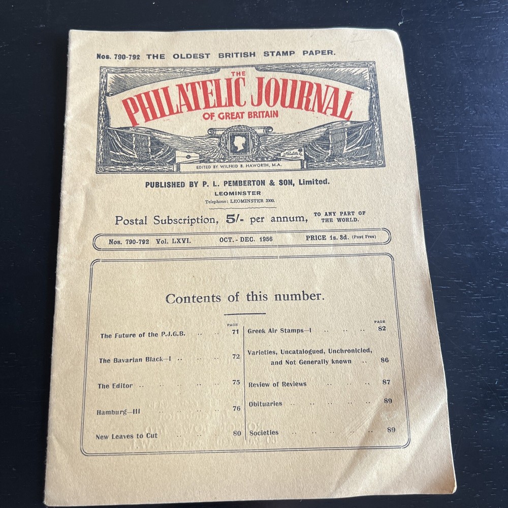 The Philatelic Journal Of Great Britain - 3 Issues - 1956-1957