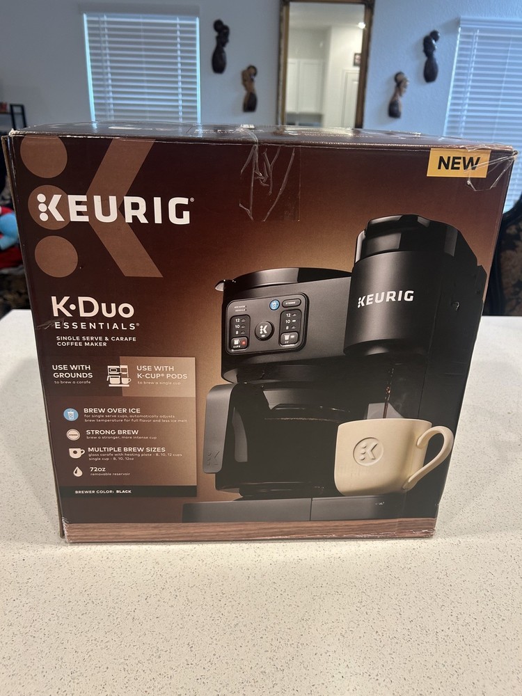 keurig k-duo essentials single serve & carafe coffee maker plus mr.coffee bundle
