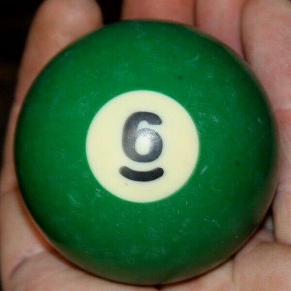 Vintage Pool Ball 2 1/4" Replacement #6 Green Solid Aramith Belgian Billards
