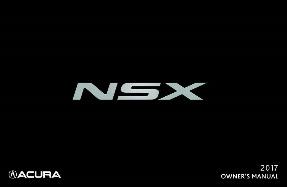 2017 Acura NSX Owner's Manual