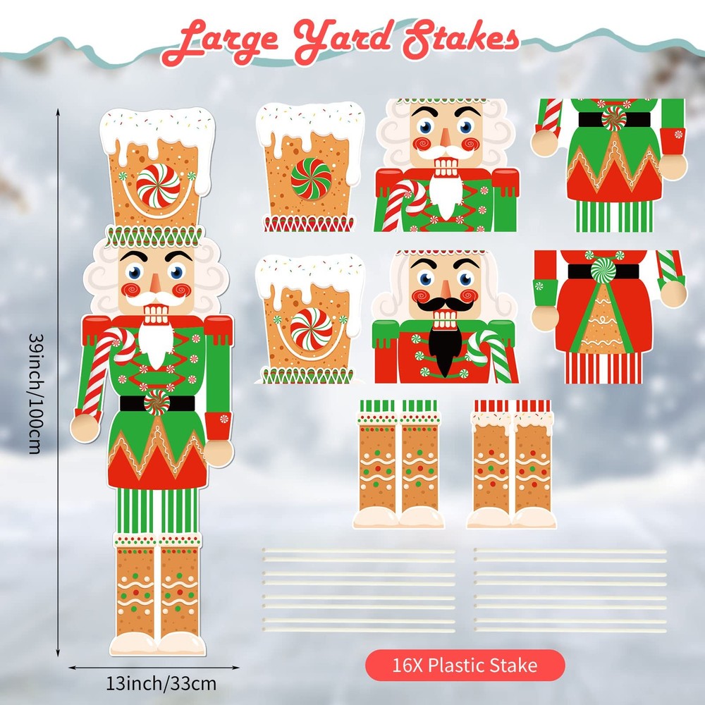 Capoda 2 Pcs Outdoor Nutcracker Christmas Decorations Large Christmas Nutcracker