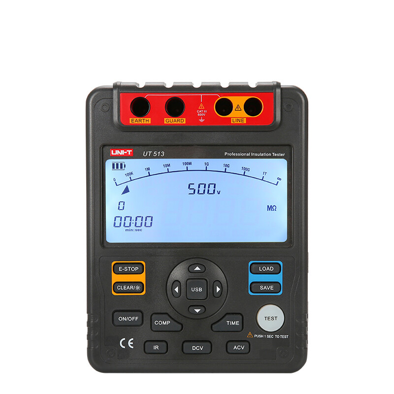 UNI-T UT513 USB Digital Insulation Resistance Tester Meter Megger 5000V /AC 220V