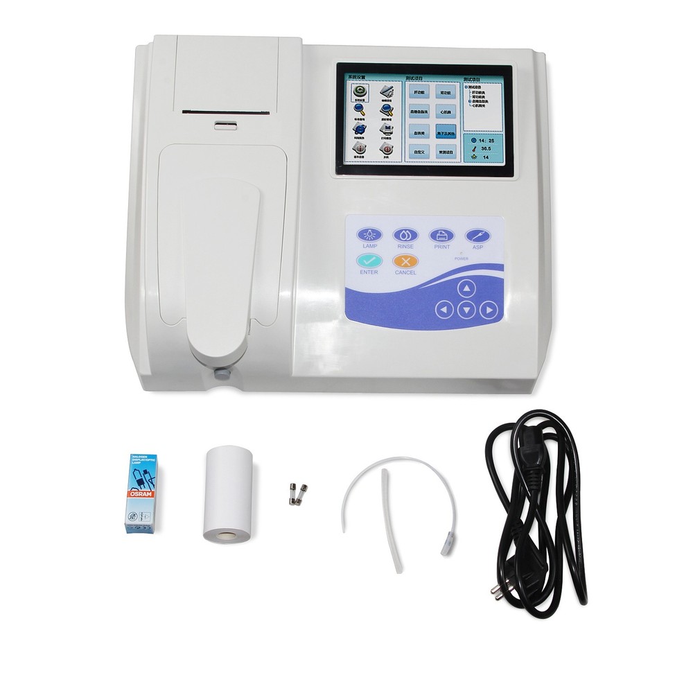 Semi-auto Biochemistry Blood Analyzer Touch Screen Multi-Parameter Printer