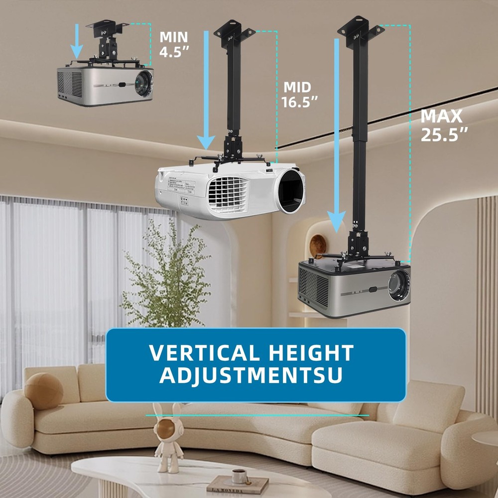 Solarsea Projector Mount,Ceiling Wall Mount, Universal Projector Mount with 2...