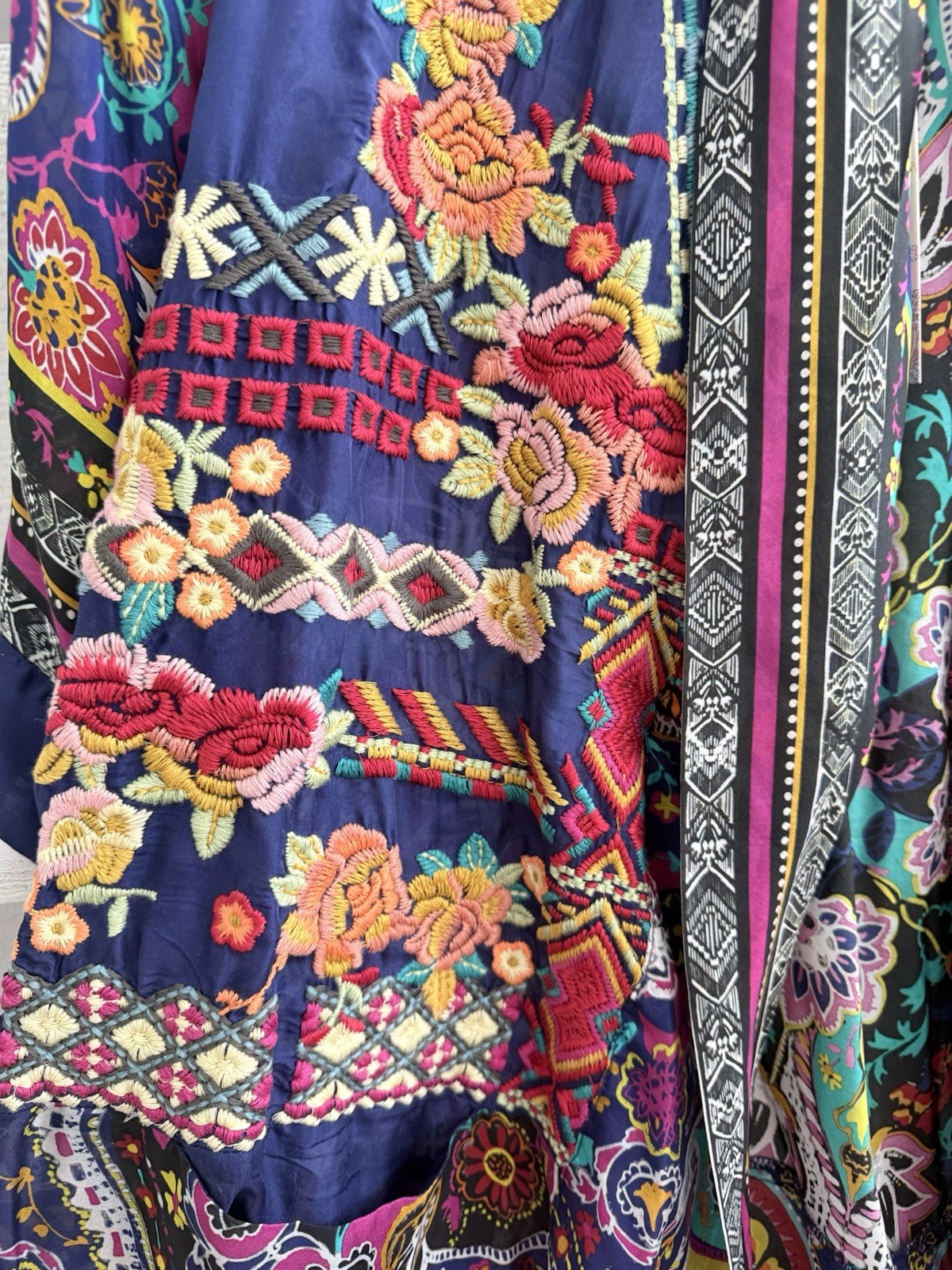 New With Tag Johnny Was Hanna Silk Kimono XS (2-6)