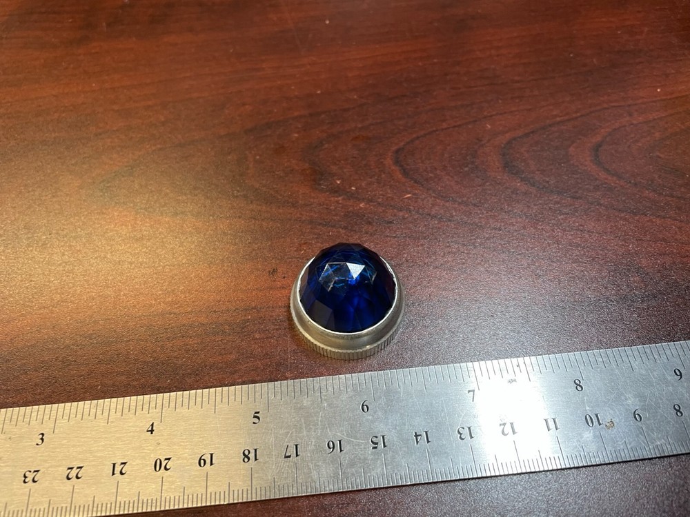 Dialight 103-1334-403 Lens Cap Blue Panel Mount, Threaded Base