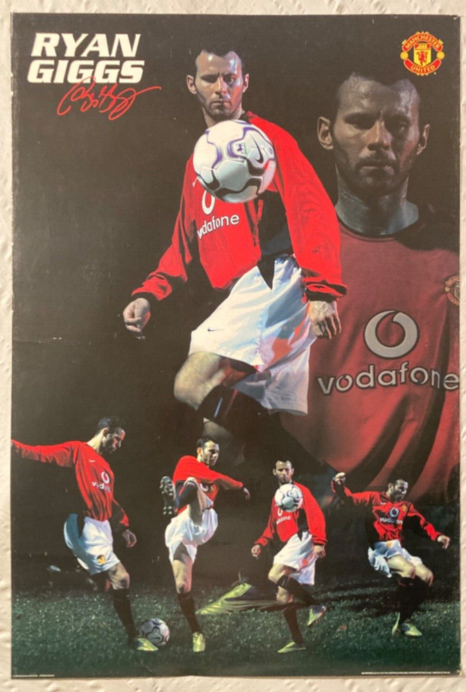 Ryan Giggs 2002 Poster Manchester United FC Soccer Football Club GB England