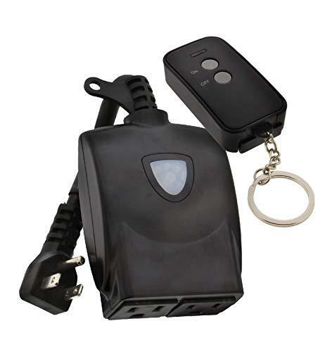 WESTEK Outdoor Remote Control Outlet Switch Kit with Wireless Receiver