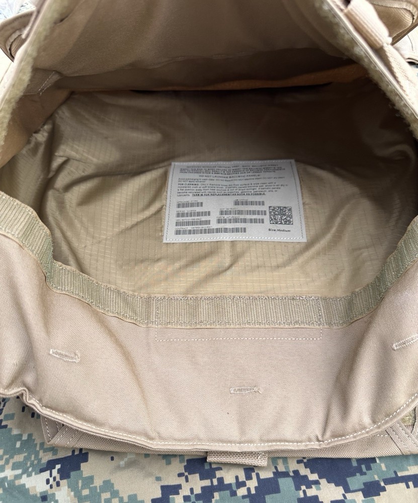 USMC MTV Modular Tactical Vest w/ Soft Inserts Medium Coyote Complete Set