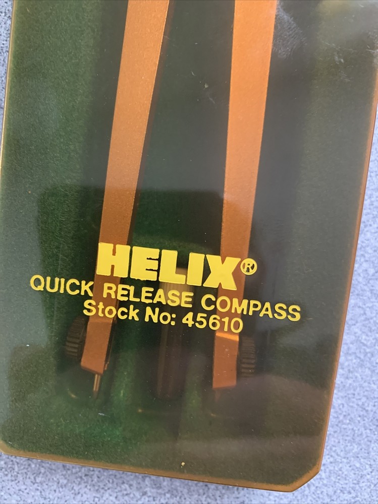 Helix Metal Quick Release Compass Drafting Tool Pencil With Plastic Case & Tips