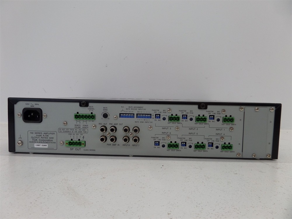 TOA A-706 700 Series Amplifier