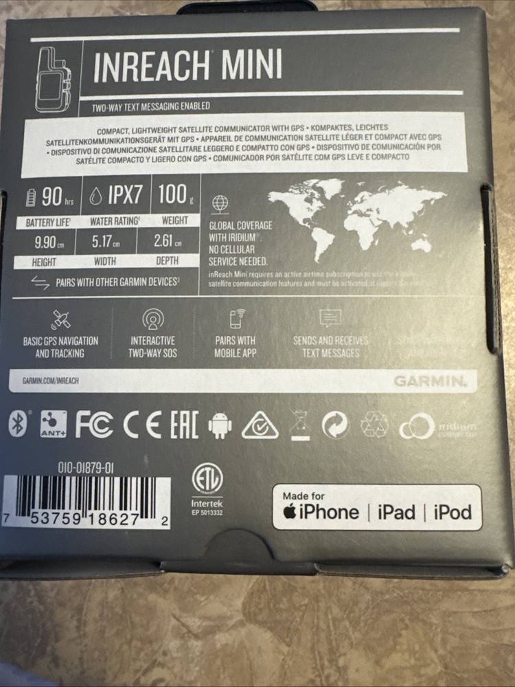 Garmin inReach Mini for iPhones