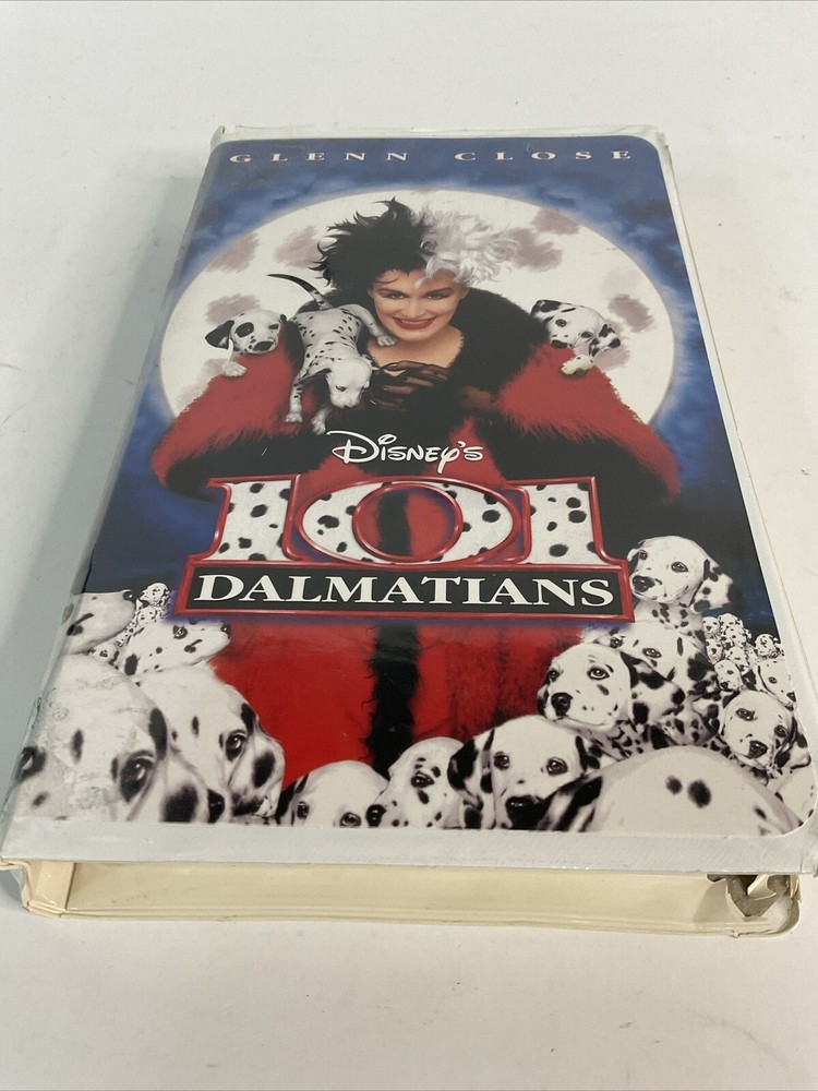 VHS 101 Dalmatians Glenn Close.. All Inserts. Tested / Works. Used. 🐼🐻‍❄️🐶