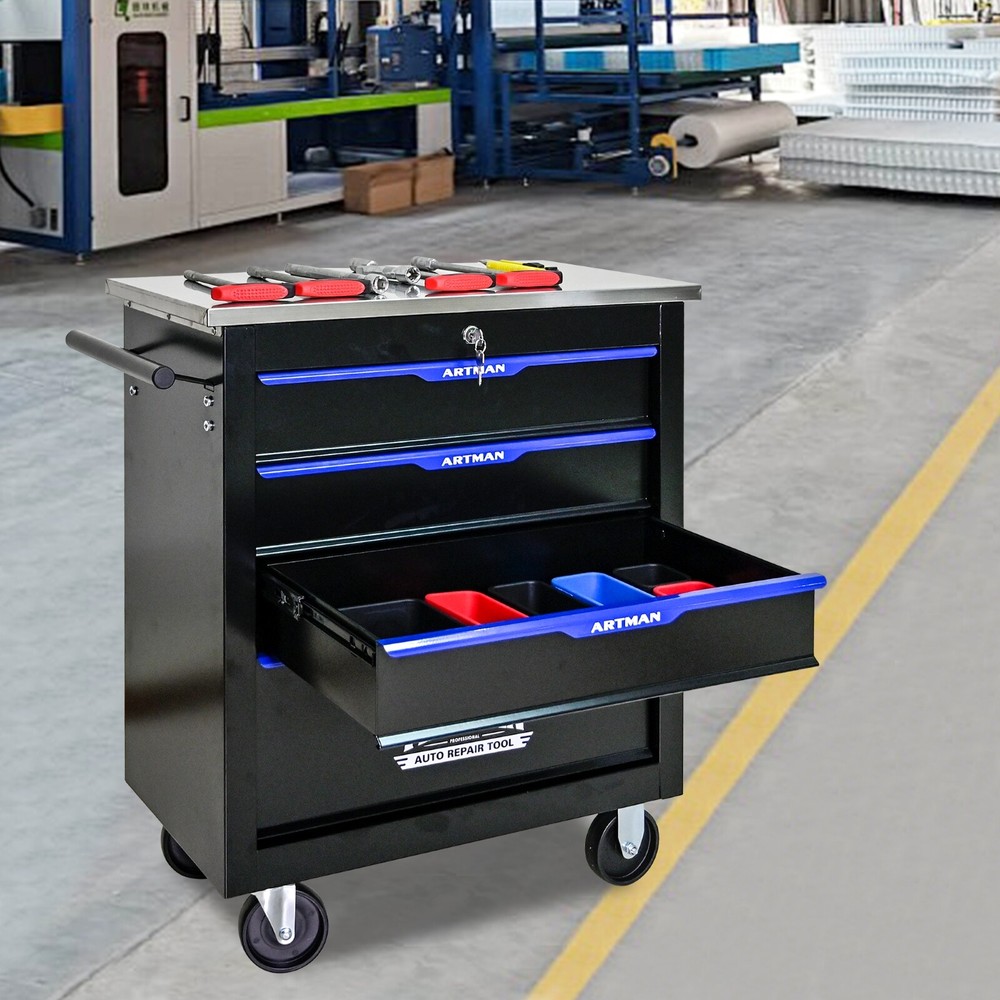 4 Drawer Rolling Tool chest, Tool Organizer, Splicable,for Garage Workshop,diyer
