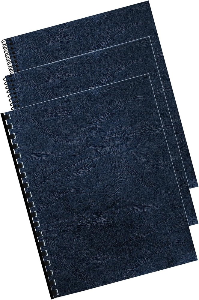 Classic Grain Textured Navy Binding Covers (50-Pack) - Enhance Your Documents