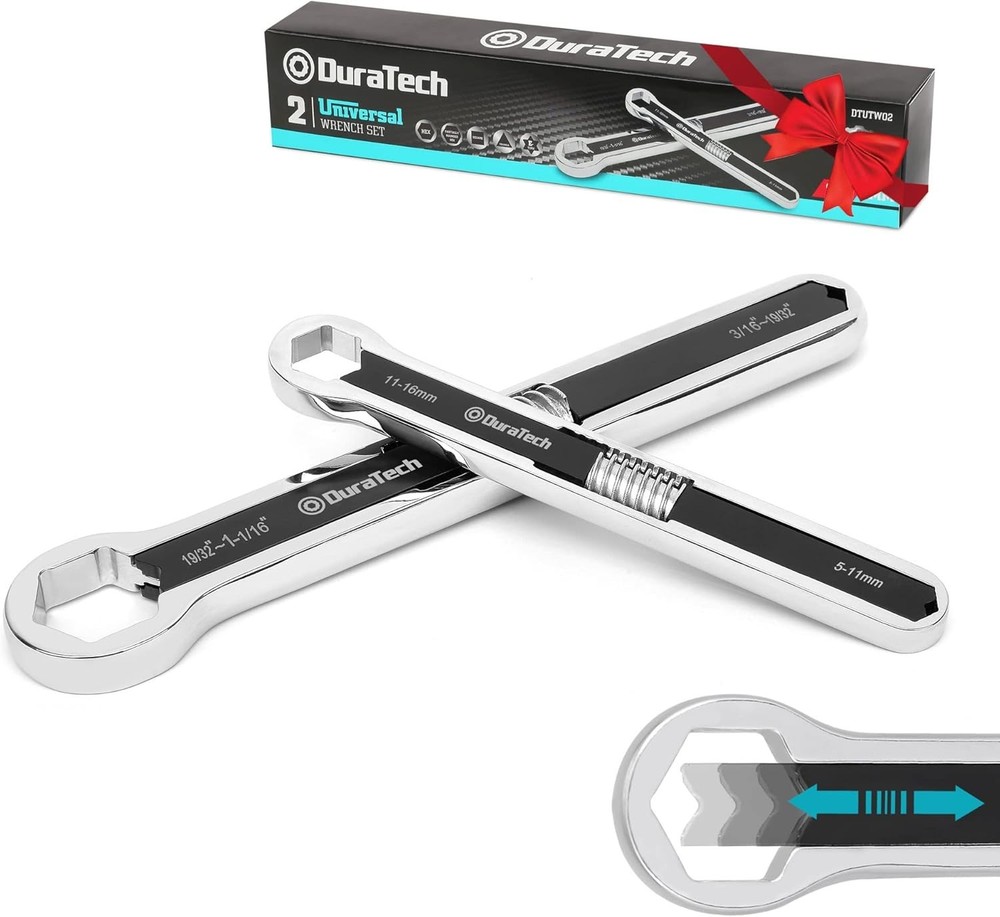 Adjustable Wrench Set - SAE & Metric, 44 Sizes, 2 Piece