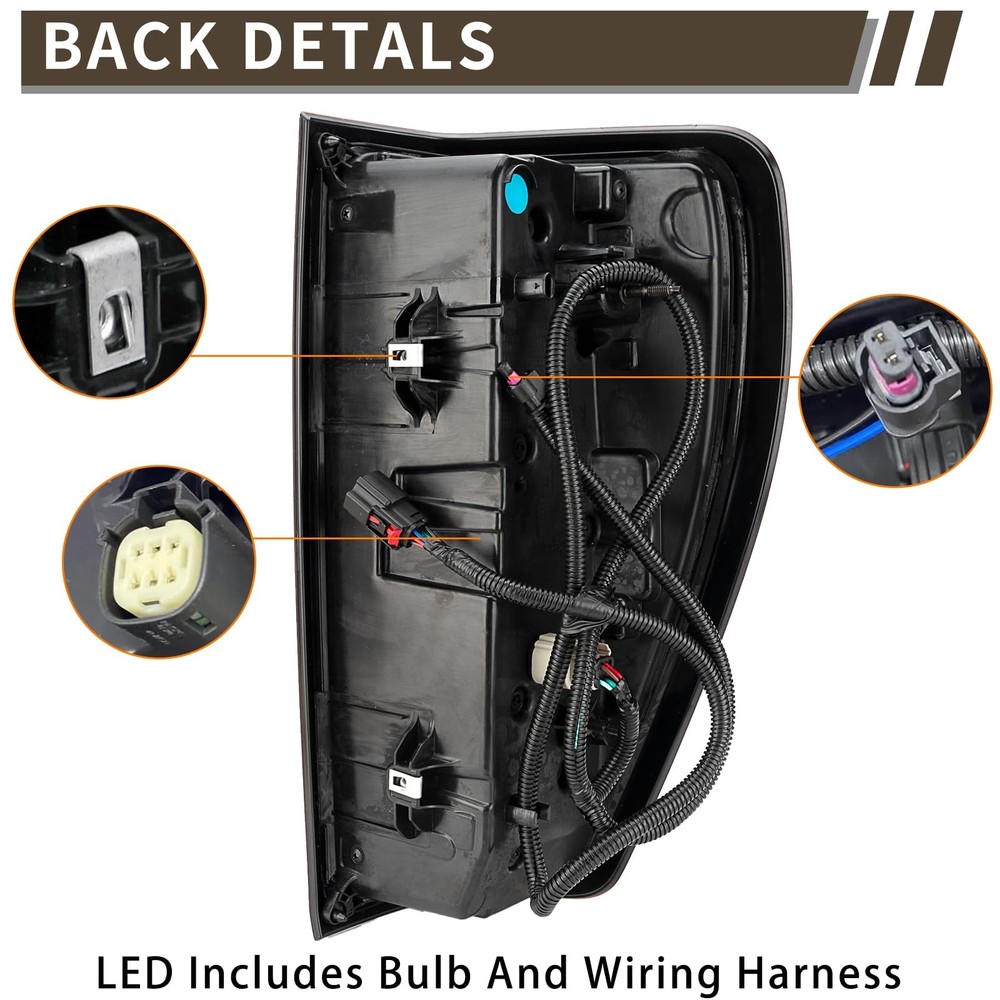 Tail Light Assembly Compatible With 2019-2024 GMC LED Type Left Driver Side