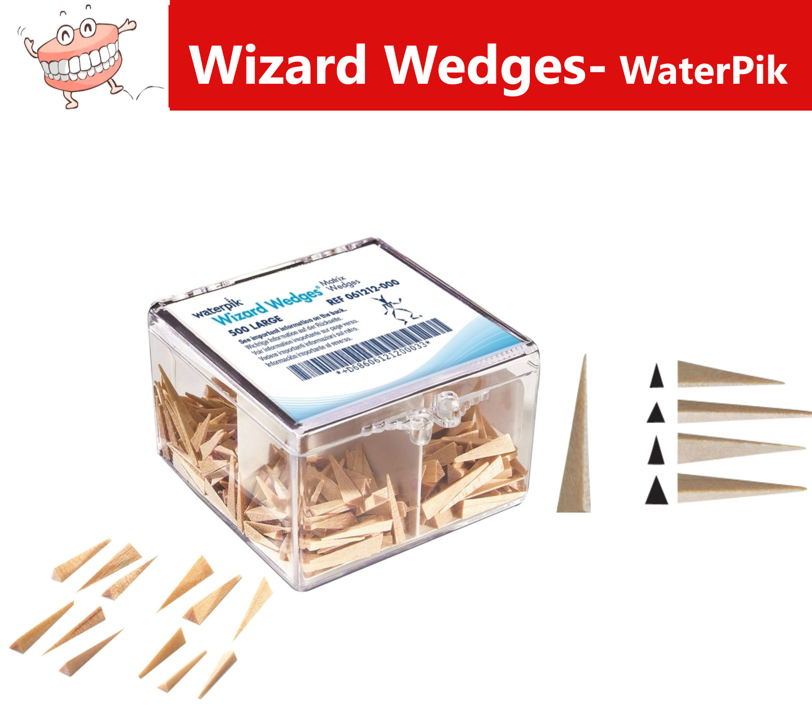 Dental Wizard Wedges Matrix Wedges Assorted, SLim Jim, etc. 500/Bx- Water Pik