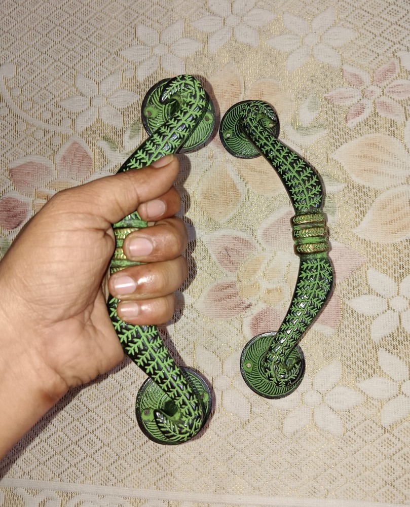 Bow & Arrow Design Door Handle Pair Brass Elegant Object Office Door Pull CA544