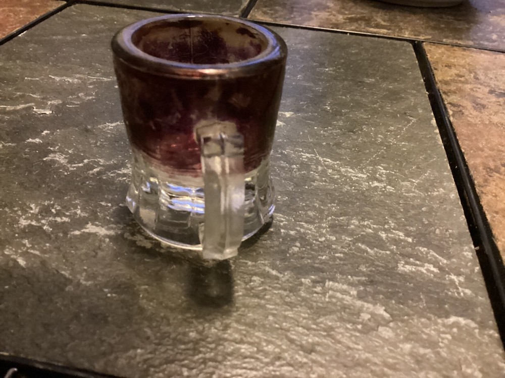 Rare Mercantile Candy Cinnamon Drops 1 Cent Measure Ruby Red Glass