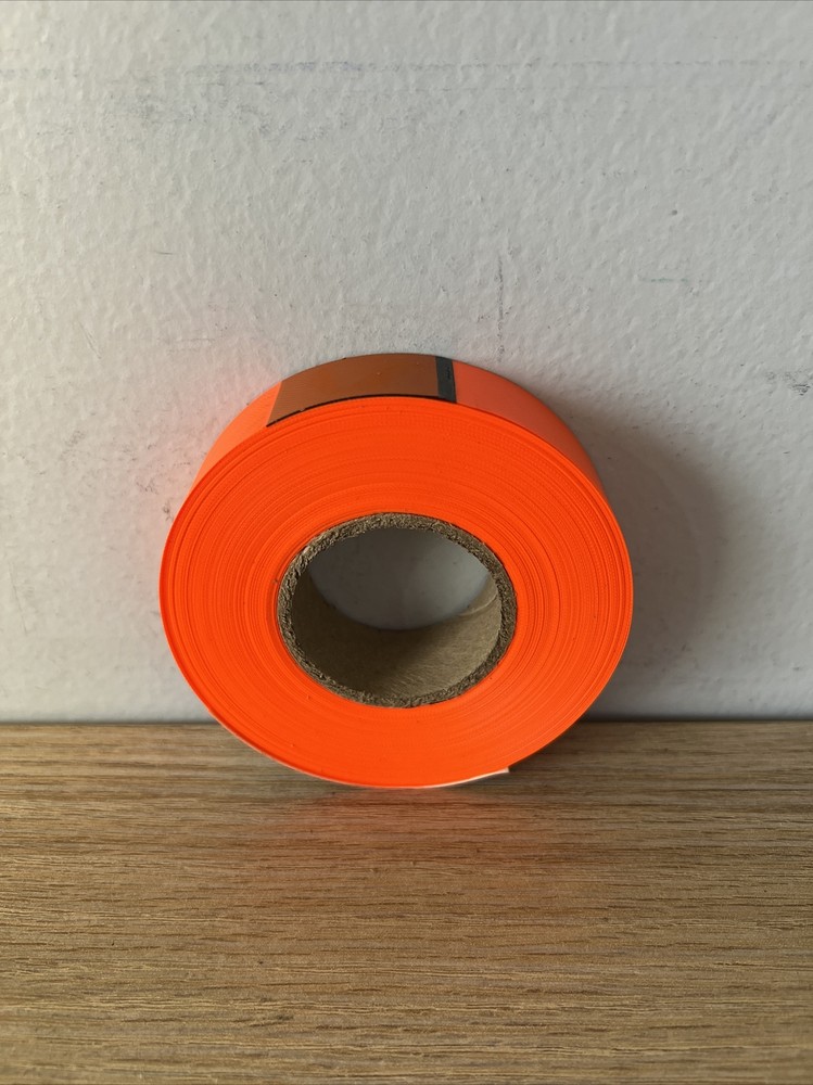 Neon Orange High Visibility Flagging Tape (4 PACK)