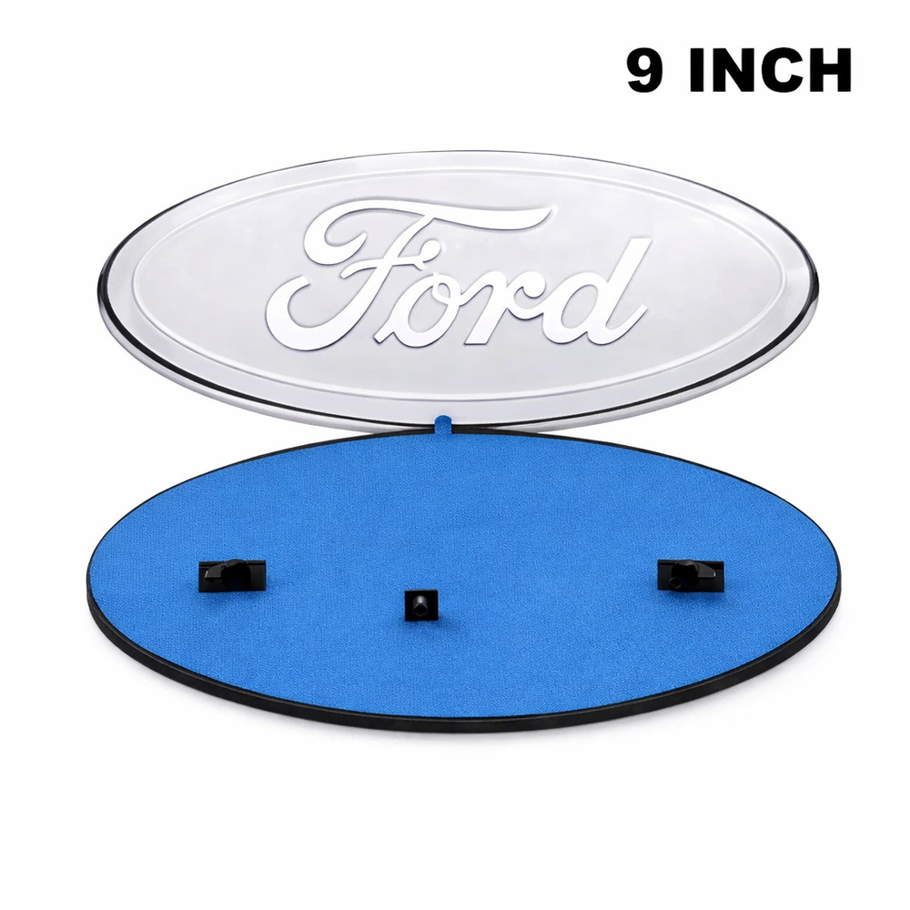 FORD F150 Front Grille Tailgate Emblem 9 inch White Grill Oval Edge Explorer